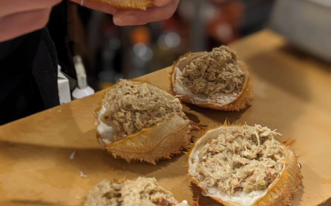 北海道の毛ガニ仕込み中